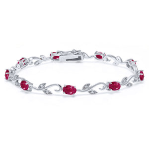 Ruby - July_Bracelet in 925 Sterling Silver