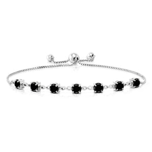 Black Diamond - April_925 Sterling Silver_Bracelet in 925 Sterling Silver