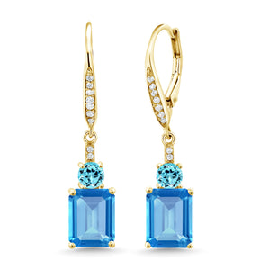 Earrings in 925 Yellow Gold Plated Silver