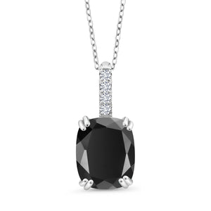 White Lab Grown Diamond - April_Pendant in 925 Sterling Silver
