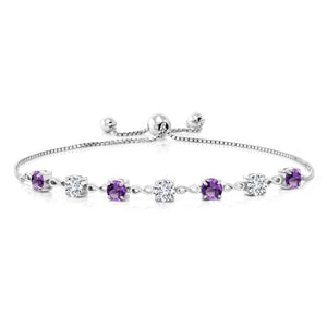 Amethyst - February_Bracelet in 925 Sterling Silver