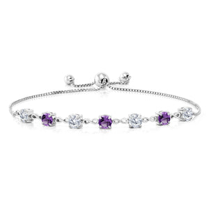 Moissanite - April_Bracelet in 925 Sterling Silver