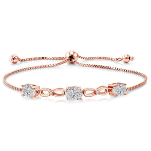 Bracelet in 925 Rose Gold Plated Silver