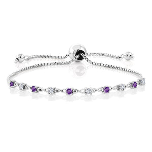 Amethyst - February_Bracelet in 925 Sterling Silver