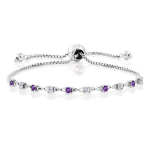 Amethyst - February_Bracelet in 925 Sterling Silver