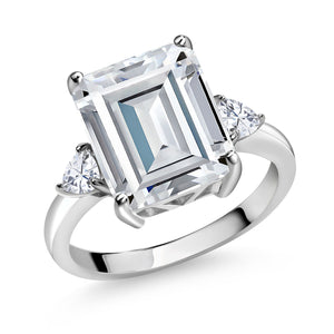 Moissanite_5_Ring in 925 Sterling Silver
