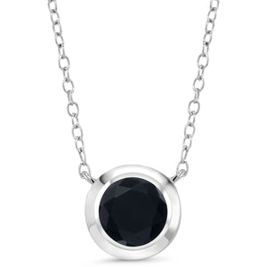 Onyx - December_Necklace in 925 Sterling Silver