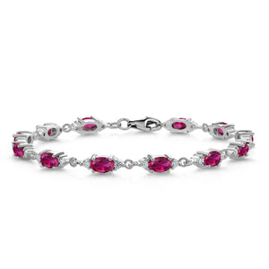 Created Ruby - July_Bracelet in 925 Sterling Silver