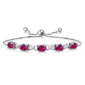 Created Ruby - July_Bracelet in 925 Sterling Silver