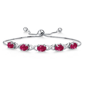 Ruby - July_Bracelet in 925 Sterling Silver