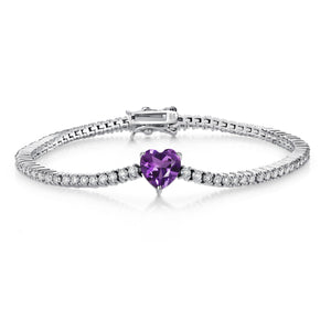Amethyst - February_Bracelet in 925 Sterling Silver
