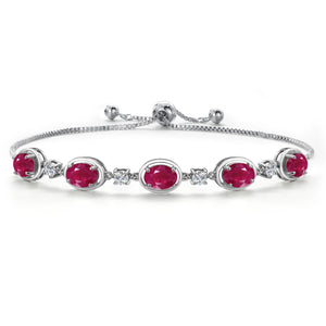Ruby - July_Bracelet in 925 Sterling Silver