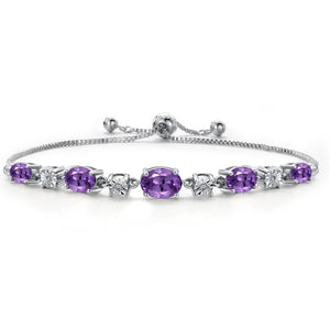 Amethyst - February_925 Sterling Silver_Bracelet in 925 Sterling Silver