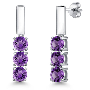 Amethyst - February_Earrings in 925 Sterling Silver