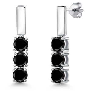 Black Diamond - April_Earrings in 925 Sterling Silver