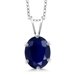 Sapphire_Pendant in 925 Sterling Silver