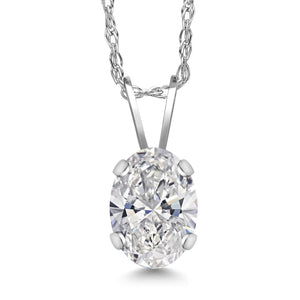 Lab Grown Diamond_Pendant in 14K White Gold