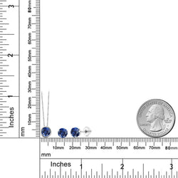 Pendant Earrings Set in 14K White Gold