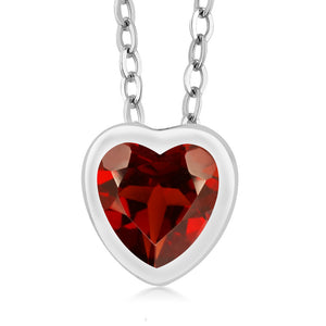 Garnet - January_Pendant in 925 Sterling Silver