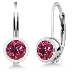 Pink Tourmaline - October_Earrings in 925 Sterling Silver