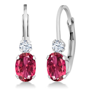 Pink Tourmaline - October_Earrings in 925 Sterling Silver