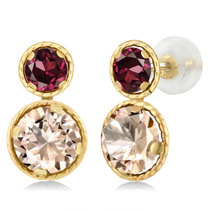 Morganite - October_Earrings in 14K Yellow Gold