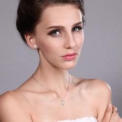 Pendant Earrings Set in 925 Sterling Silver
