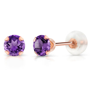 Amethyst - February_Earrings in 10K Rose Gold