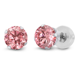Pink_Earrings in 14K White Gold