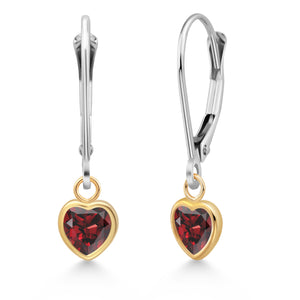 Earrings in 925 Sterling Silver and 10K Yellow Gold