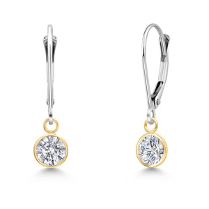 E - F_Earrings in 14K Two Tone Gold