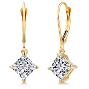 White Lab Grown Diamond - April_Earrings in 14K Yellow Gold