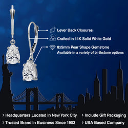 Earrings in 14K White Gold