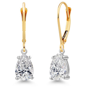 Earrings in 14K Two Tone Gold