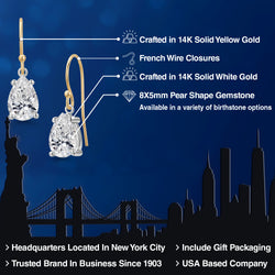 Earrings in 14K Two Tone Gold