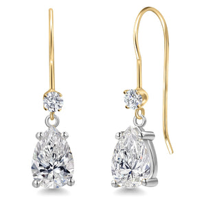 Earrings in 14K Two Tone Gold