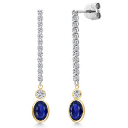 Earrings in 14K Two Tone Gold