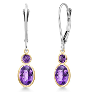 Earrings in 14K Two Tone Gold