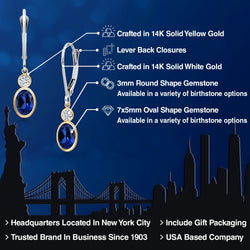 Earrings in 14K Two Tone Gold