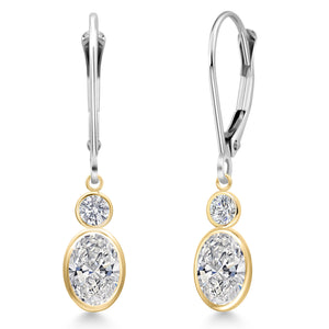 Earrings in 14K Two Tone Gold