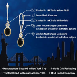 Earrings in 14K Two Tone Gold