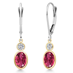 Earrings in 14K Two Tone Gold