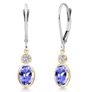 Earrings in 14K Two Tone Gold