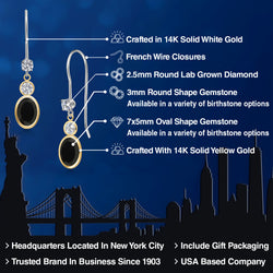 Earrings in 14K Two Tone Gold