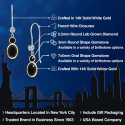 Earrings in 14K Two Tone Gold