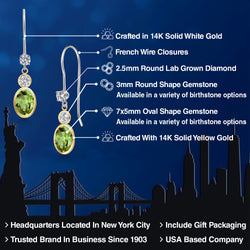 Earrings in 14K Two Tone Gold