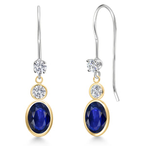 Earrings in 14K Two Tone Gold