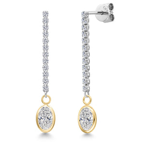 Earrings in 14K Two Tone Gold