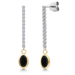 Earrings in 14K Two Tone Gold