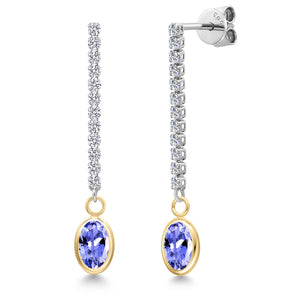 Earrings in 14K Two Tone Gold